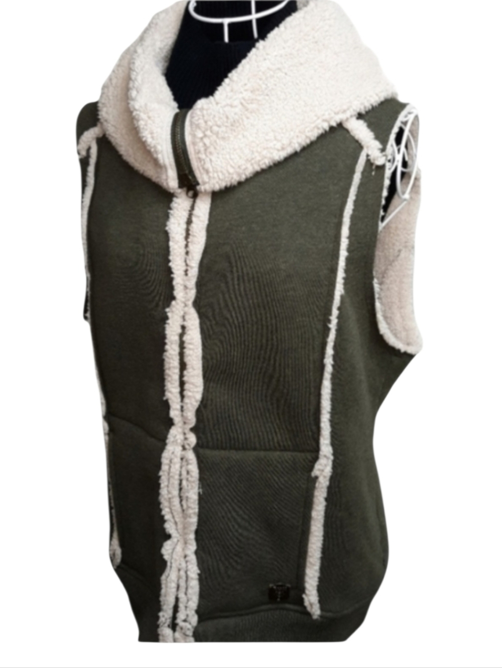 Ruff Hewn Fleece Sherpa Zip Vest SZ L